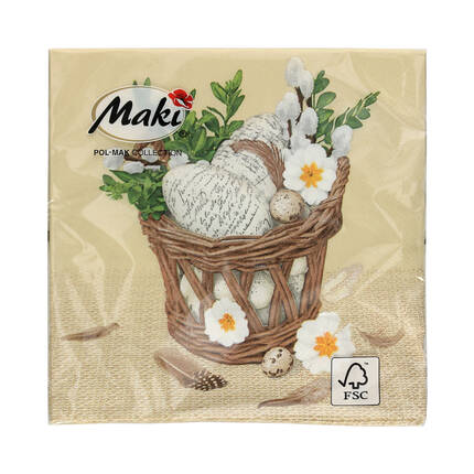Serwetki 33x33 3w Vintage Eggs In Basket 010501 (20) VS5996 01