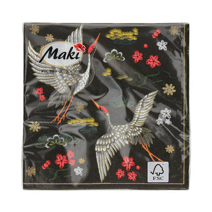 Serwetki 33x33 3w Embroidered Cranes 054301 (20) VS5962 01