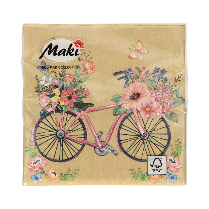 Serwetki 33x33 3w Bicycle Full Of Flowers 054201 (20) VS5963 01