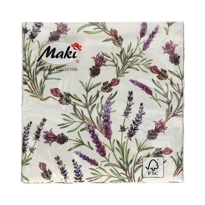 Serwetki 33x33 3w Lavender Twigs 046301 (20) VS5974 01