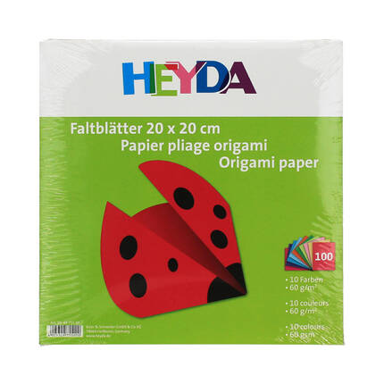 Papier origami 20x20 mix kolorów Heyda (100) VD3026 01