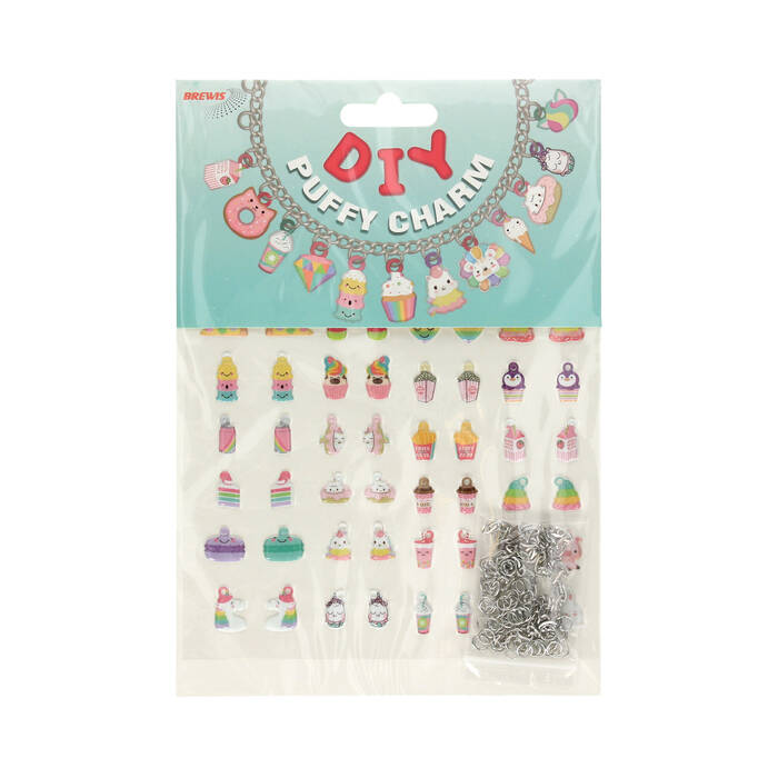 Bransoletki DIY z zawieszkami Puffy Charm Ciasteczka Brewis BR2 VB1312 01