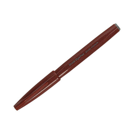 Pisak pędzelkowy brązowy Brush Sign Pen Pentel SES15 PN1599 01
