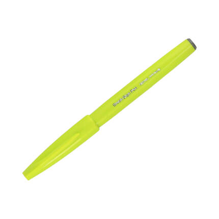 Pisak pędzelkowy limonkowy Brush Sign Pen Pentel SES15 PN1606 01