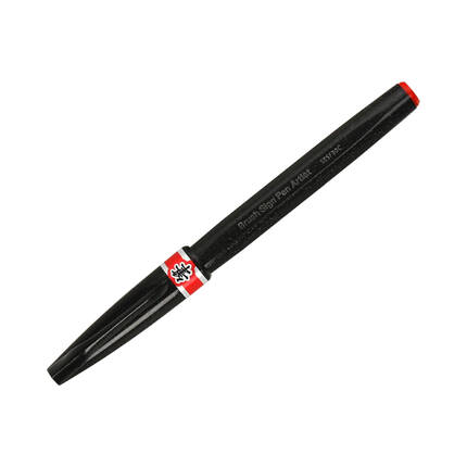 Pisak pędzelkowy czerwony Brush Sign Pen Pentel SESF30 PN1621 01