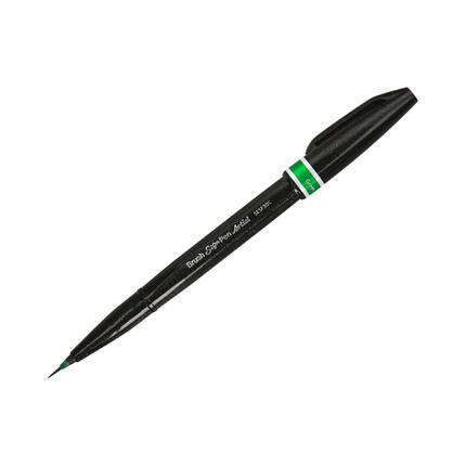 Pisak pędzelkowy zielony Brush Sign Pen Pentel SESF30 PN1623 02