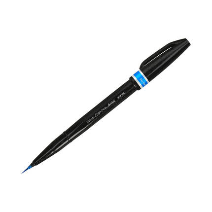 Pisak pędzelkowy błękitny Brush Sign Pen Pentel SESF30 PN1629 02
