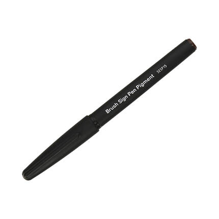 Pisak pędzelkowy pigmentowy sepia Brush Sign Pen Pentel SESP15 PN1634 01