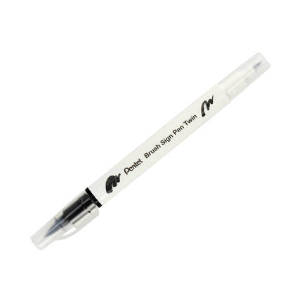 Pisak pędzelkowy dwustronny czarny Brush Sign Pen Pentel SESW30 PN1635 01