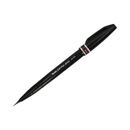 Pisak pędzelkowy brązowy Brush Sign Pen Pentel SESF30 PN1624 02