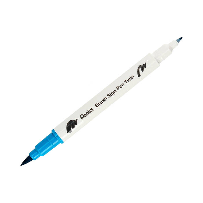 Pisak dwustronny turkusowy Brush Sign Pen Pentel SESW30 PN1647 02