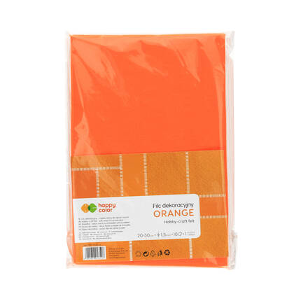 Filc dekoracyjny 20x30 1.5mm pomarańczowy (10) ST6192 01