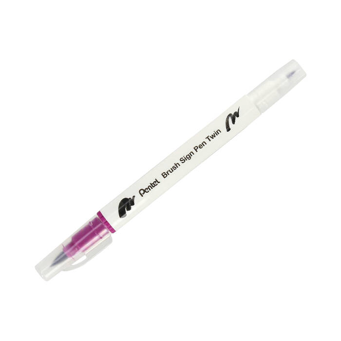 Pisak dwustronny magenta Brush Sign Pentel SESW30 PN1653 01