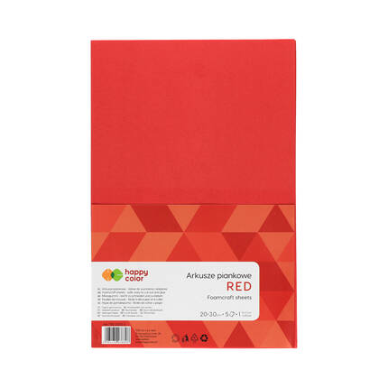 Arkusze piankowe A4/5 czerwone Happy Color ST7721 01