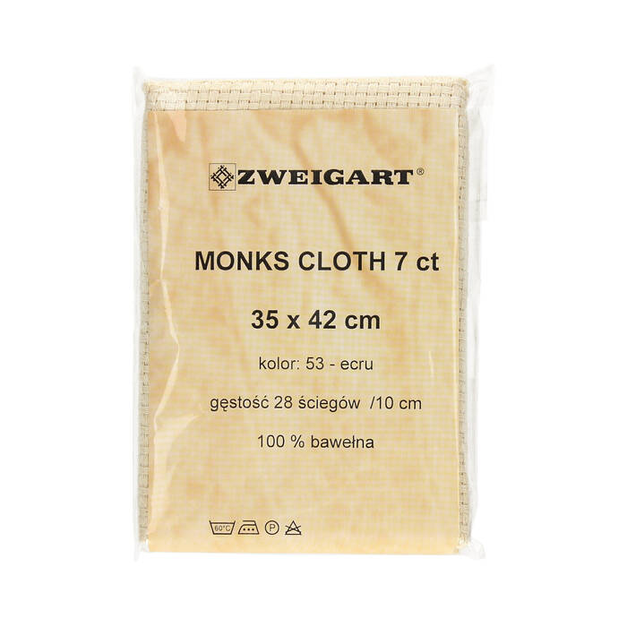 Kanwa bawełniana 35x42/7ct ecru Monks Cloth Zweigart 0053 VA2412 01