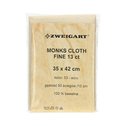 Kanwa bawełniana 35x42/13ct ecru Monks Cloth Zweigart 0053 VA2414 01