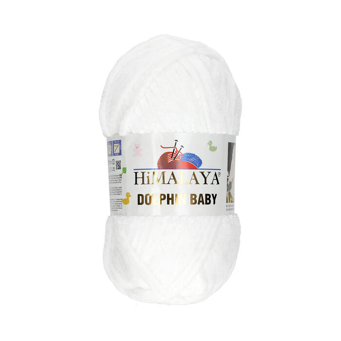 Włóczka 100g biała Dolphin Baby Himalaya 80301 VA2436 01
