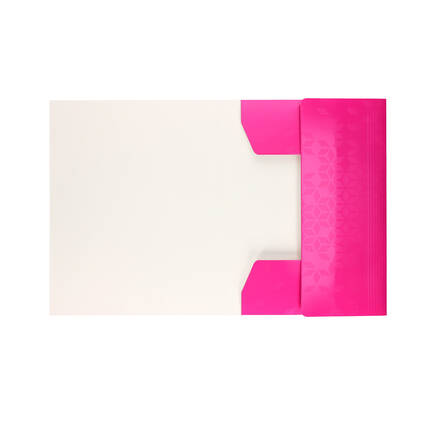 Teczka gumka A4 różowa karton Wow LE6059 02