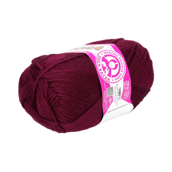 Włóczka 100g bordowy Madame Tricote Paris Dora 035 VA2493 02