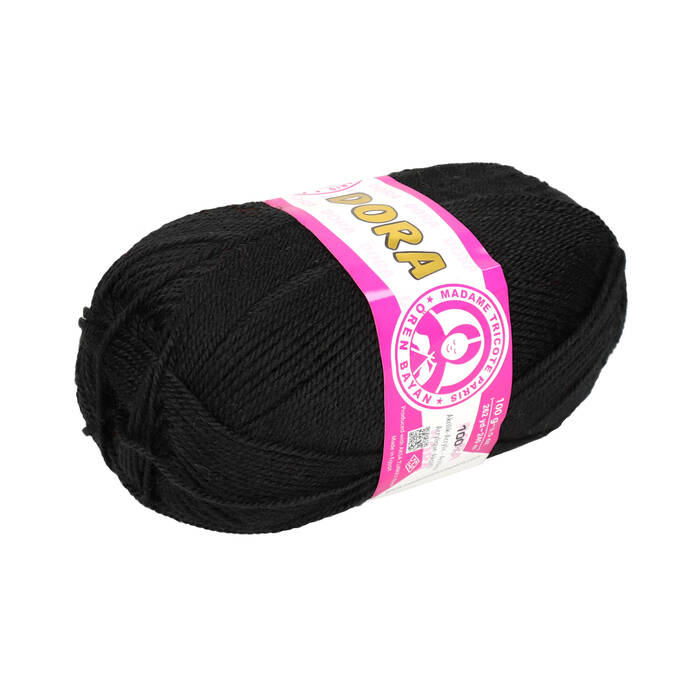 Włóczka 100g czarny Madame Tricote Paris Dora 999 VA2508 02