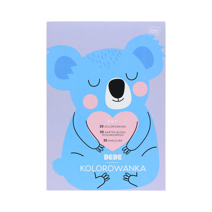 Kolorowanka A4/40 naklejki BeBe pastel Interdruk IR0051 01