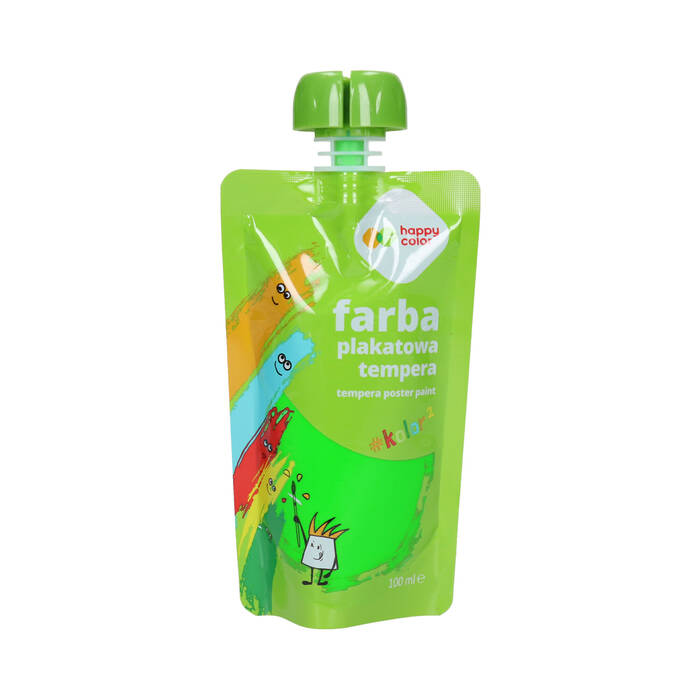 Farba tempera 100ml neon zielony saszetka Happy Color ST8153 01