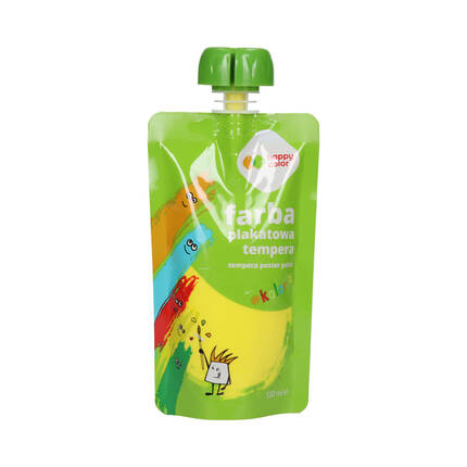 Farba tempera 100ml żółty saszetka Happy Color ST8155 01