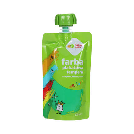 Farba tempera 100ml zielona saszetka Happy Color ST8162 01