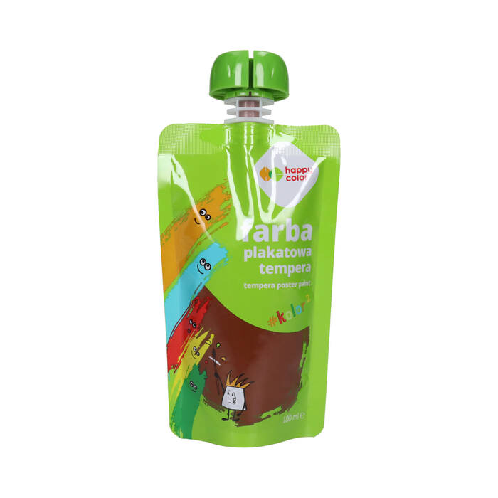 Farba tempera 100ml brązowa saszetka Happy Color ST8163 01