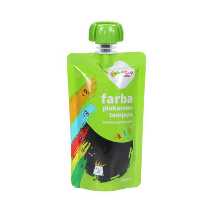 Farba tempera 100ml czarna saszetka Happy Color ST8164 01