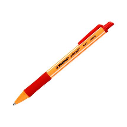 Długopis automatyczny 0.5mm czerwony Pointball Stabilo SH6236 01