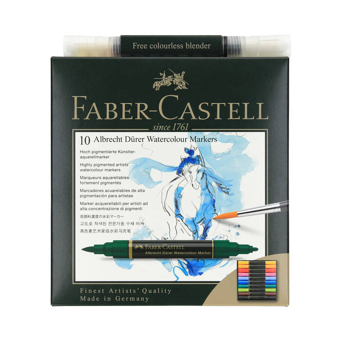 Pisaki akwarelowe dwustronne 10kol A.Durer Faber-Castell FC160310 FC1325 01