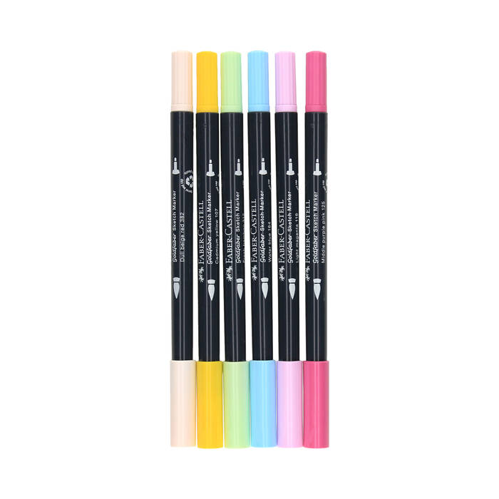 Pisaki dwustronne 6kol. Kawaii Goldfaber Sketch Faber-Castell FC164811 FC1328 03