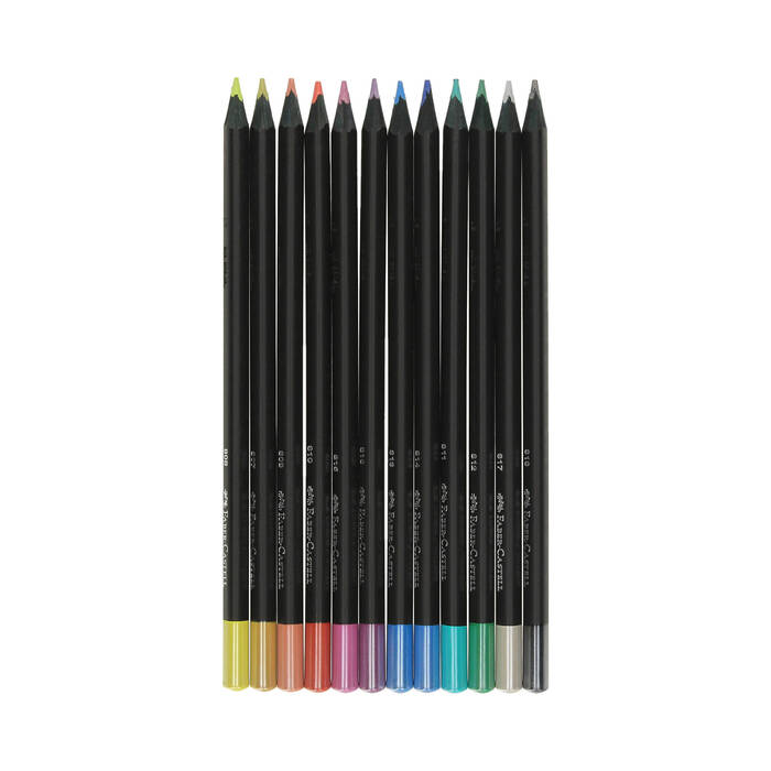 Kredki ołówkowe 12kol metaliczne trójkątne Black-Edition Faber-Castell FC116415 FC1332 02