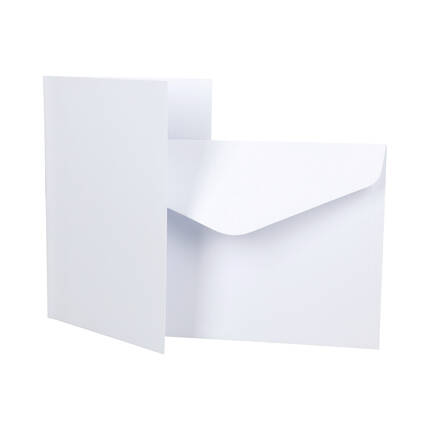 Baza do kartek ozdobnych - karnet + koperta C6 biała (5) AG4345 01