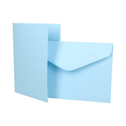 Baza do kartek ozdobnych - karnet + koperta C6 niebieska (5) AG4339 01