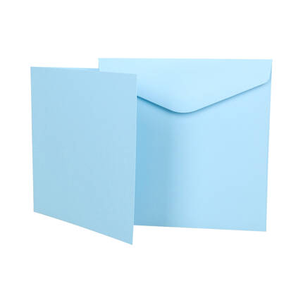 Baza do kartek ozdobnych - karnet + koperta 145x145 niebieska (5) AG4340 01