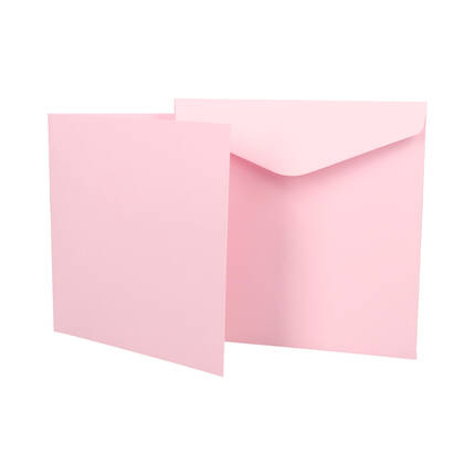 Baza do kartek ozdobnych - karnet + koperta 145x145 różowa (5) AG4344 01