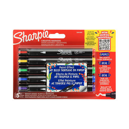 Zestaw markerów akrylowych 5kol Sharpie 2201069 PM1031 01