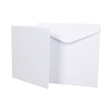 Baza do kartek ozdobnych - karnet + koperta 145x145 biała (5) AG4346 01