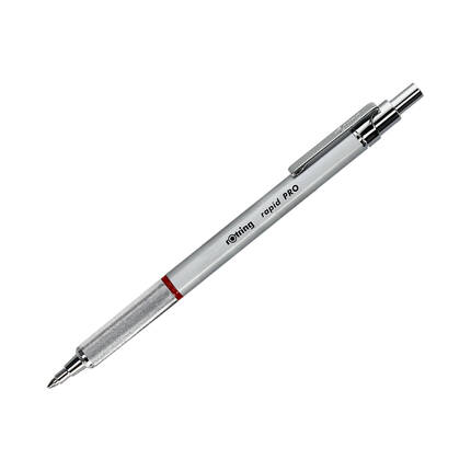 Długopis automatyczny niebieski oprawa srebrna Rotring Rapid Pro 1904291 OL7220 01