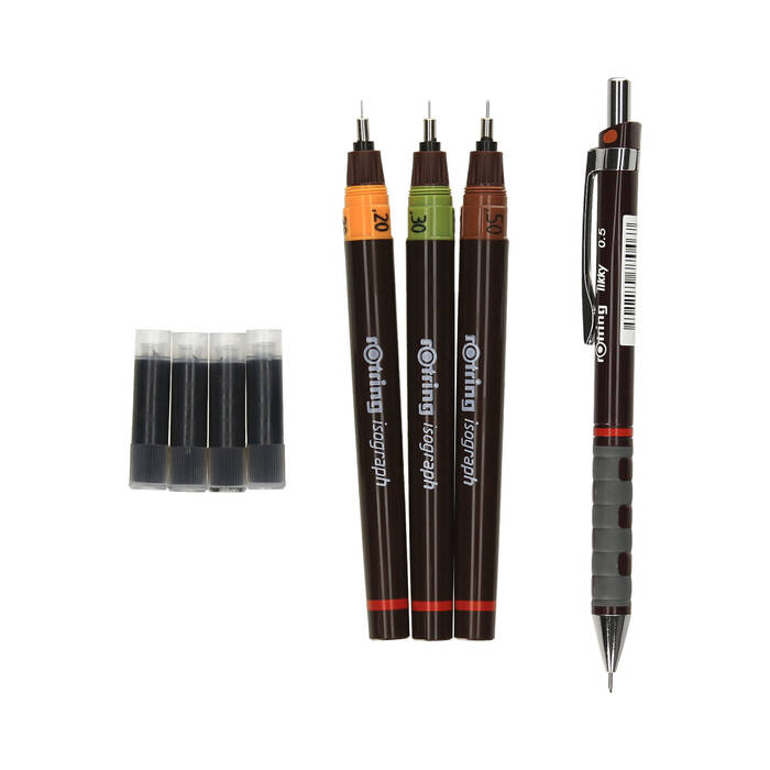 Isograph 0.2/0.3/0.5mm zestaw Combi Rotring Junior OL7227 03