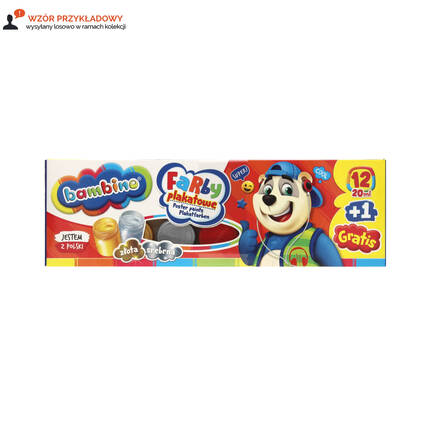 Farba plakatowa 12+1kol 20ml Bambino MJ5192 01