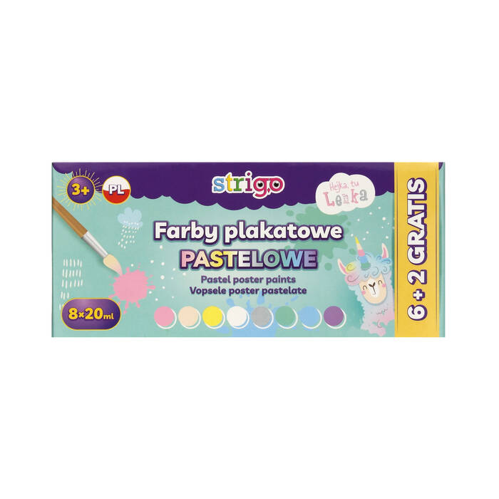 Farby plakatowe 8kol pastelowe Lenka Strigo NZ2011 01