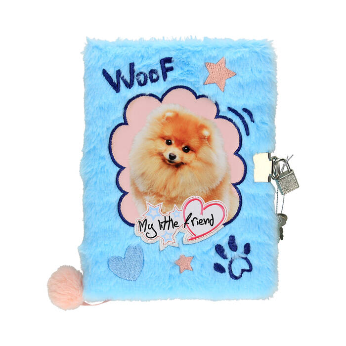 Pamiętnik z kłódką A5/96 Włochacz MLF Fluffy Dog MJ1574 01