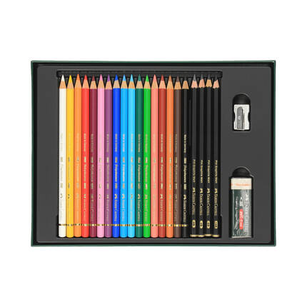 Zestaw prezentowy 23szt Polychromos & Pitt Graphite Faber-Castell 210052 FC5158 02