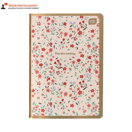 Zeszyt A5/80 kratka Metallic Floral Interdruk IR1386 01