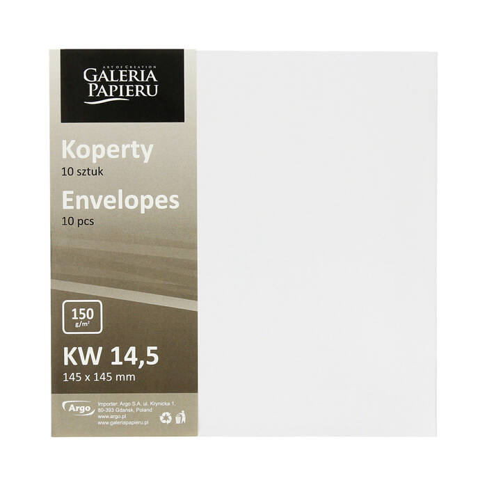 Koperty 145x145 białe 150g (10) AG4389 03