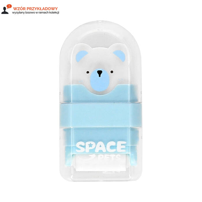 Gumka ołówkowa z rolką czyszczącą Space Pets M&G ST8268 01