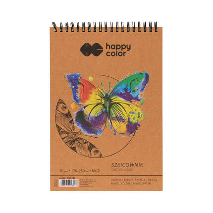 Szkicownik 170x250/80 spirala 70g Happy Color ST8282 01